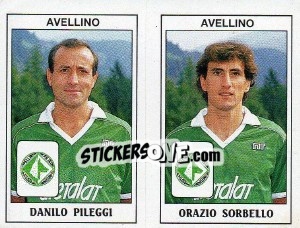 Sticker Danilo Pileggi / Orazio Sorbello - Calciatori 1989-1990 n. 357 - Panini