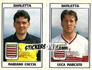 Sticker Mariano Coccia / Luca Marcato - Calciatori 1989-1990 n. 361 - Panini
