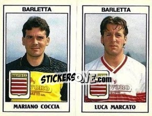 Sticker Mariano Coccia / Luca Marcato - Calciatori 1989-1990 - Panini