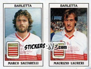 Figurina Marco Saltarelli / Maurizio Laureri - Calciatori 1989-1990 - Panini