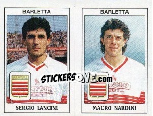 Cromo Sergio Lancini / Mauro Nardini - Calciatori 1989-1990 - Panini