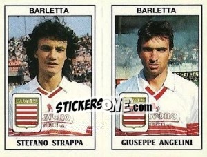 Sticker Stefano Strappa / Giuseppe Angelini - Calciatori 1989-1990 - Panini
