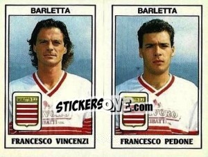 Cromo Francesco Vincenzi / Francesco Pedone - Calciatori 1989-1990 - Panini