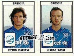 Sticker Pietro Mariani / Marco Rossi - Calciatori 1989-1990 n. 370 - Panini