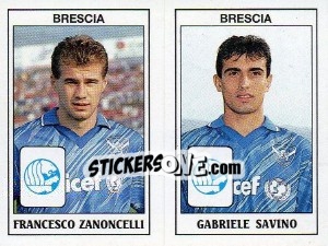 Sticker Francesco Zanoncelli / Gabriele Savino - Calciatori 1989-1990 n. 372 - Panini