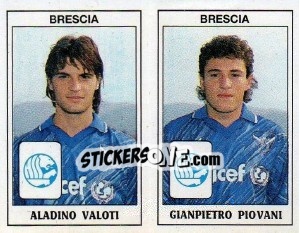 Sticker Aladino Valoti / Gianpietro Piovani - Calciatori 1989-1990 - Panini