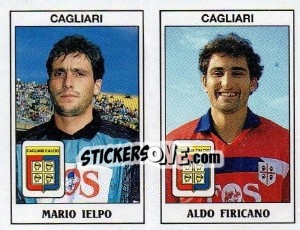 Sticker Mario Ielpo / Aldo Firicano - Calciatori 1989-1990 n. 377 - Panini