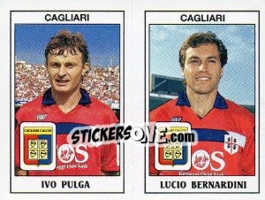 Cromo Ivo Pulga / Lucio Bernardini - Calciatori 1989-1990 - Panini