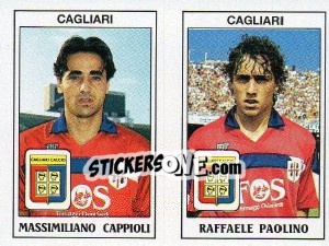 Sticker Massimiliano Cappioli / Raffaele Paolino - Calciatori 1989-1990 n. 381 - Panini