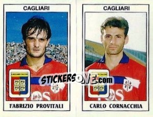 Sticker Fabrizio Provitali / Carlo Cornacchia - Calciatori 1989-1990 n. 382 - Panini