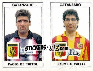 Sticker Paolo De Toffol / Carmelo Miceli - Calciatori 1989-1990 n. 385 - Panini