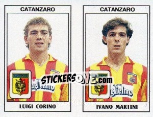 Sticker Luigi Corino / Ivano Martini - Calciatori 1989-1990 n. 386 - Panini
