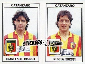 Cromo Francesco Rispoli / Nicola Bressi - Calciatori 1989-1990 - Panini