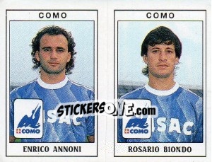 Sticker Enrico Annoni / Rosario Biondo - Calciatori 1989-1990 n. 394 - Panini