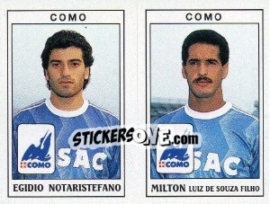 Sticker Egidio Notaristefano / Milton Luiz De Sousa Filho - Calciatori 1989-1990 n. 396 - Panini