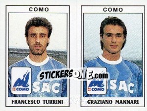 Figurina Francesco Turrini / Graziano Mannari - Calciatori 1989-1990 - Panini
