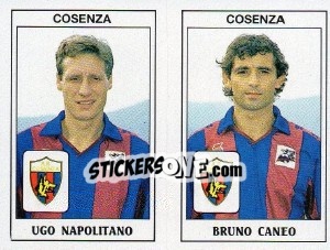 Sticker Ugo Napolitano / Bruno Caneo - Calciatori 1989-1990 n. 403 - Panini
