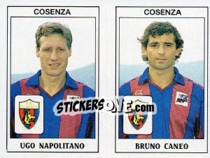 Sticker Ugo Napolitano / Bruno Caneo - Calciatori 1989-1990 - Panini