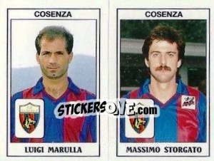 Sticker Luigi Marulla / Massimo Storgato - Calciatori 1989-1990 n. 406 - Panini