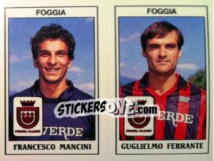 Sticker Francesco Mancini / Guglielmo Ferrante - Calciatori 1989-1990 n. 409 - Panini