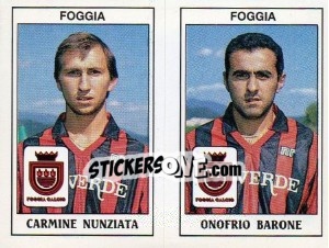Cromo Carmine Nunziata / Onofrio Barone - Calciatori 1989-1990 - Panini