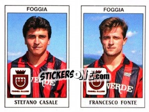 Sticker Stefano Casale / Francesco Fonte - Calciatori 1989-1990 n. 414 - Panini