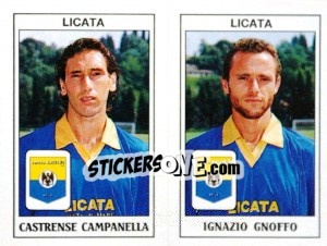 Sticker Castrense Campanella / Ignazio Gnoffo - Calciatori 1989-1990 - Panini
