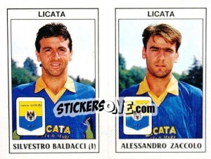 Sticker Silvestro Baldacci / Alessandro Zaccolo - Calciatori 1989-1990 - Panini