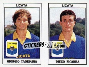 Sticker Giorgio Taormina / Diego Ficarra - Calciatori 1989-1990 - Panini