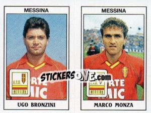 Figurina Ugo Bronzini / Marco Monza - Calciatori 1989-1990 - Panini