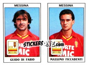 Sticker Guido Di Fabio / Massimo Ficcadenti - Calciatori 1989-1990 n. 428 - Panini
