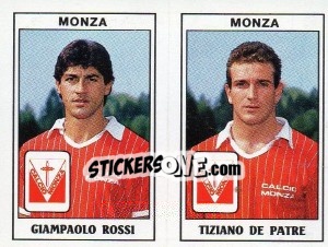 Sticker Giampaolo Rossi / Tiziano De Patre - Calciatori 1989-1990 n. 434 - Panini