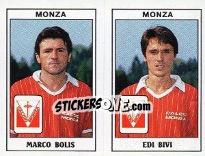 Sticker Marco Bolis / Edi Bivi - Calciatori 1989-1990 n. 437 - Panini