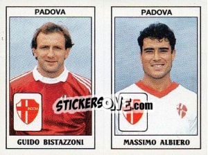 Cromo Guido Bistazzoni / Massimo Albiero - Calciatori 1989-1990 - Panini