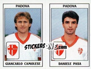 Sticker Giancarlo Camolese / Daniele Pasa - Calciatori 1989-1990 n. 444 - Panini