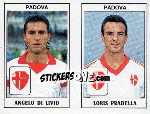 Cromo Angelo Di Livio / Loris Pradella - Calciatori 1989-1990 - Panini