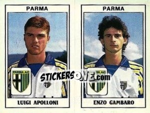 Sticker Luigi Apolloni / Enzo Gambaro - Calciatori 1989-1990 n. 451 - Panini