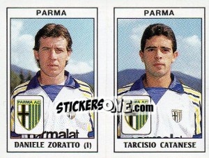 Sticker Daniele Zoratto / Tarcisio Catanese - Calciatori 1989-1990 n. 452 - Panini