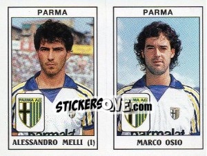 Sticker Alessandro Melli / Marco Osio - Calciatori 1989-1990 n. 453 - Panini