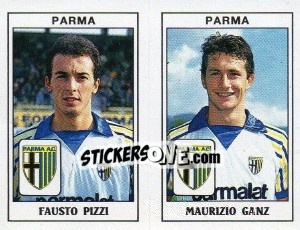 Sticker Fausto Pizzi / Maurizio Ganz - Calciatori 1989-1990 n. 454 - Panini