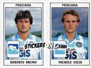 Cromo Roberto Bruno / Michele Gelsi - Calciatori 1989-1990 - Panini