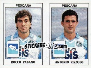 Sticker Rocco Pagano / Antonio Rizzolo - Calciatori 1989-1990 n. 461 - Panini