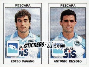 Sticker Rocco Pagano / Antonio Rizzolo - Calciatori 1989-1990 - Panini