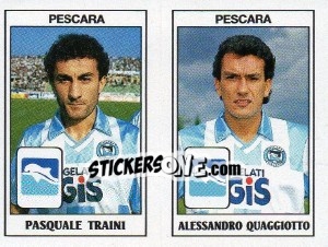 Sticker Pasquale Traini / Alessandro Quaggiotto - Calciatori 1989-1990 n. 462 - Panini