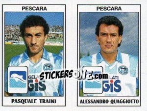 Figurina Pasquale Traini / Alessandro Quaggiotto - Calciatori 1989-1990 - Panini