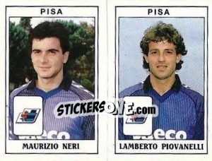 Cromo Maurizio Neri / Lamberto Piovanelli - Calciatori 1989-1990 - Panini