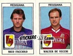 Sticker Nico Facciolo / Walter De Vecchi - Calciatori 1989-1990 n. 473 - Panini