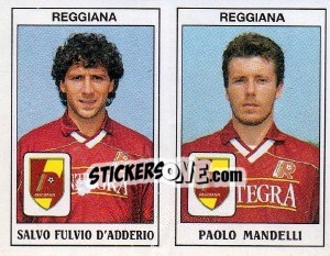 Sticker Salvo Fulvio D'Adderio / Paolo Mandelli - Calciatori 1989-1990 n. 477 - Panini
