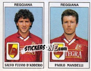 Sticker Salvo Fulvio D'Adderio / Paolo Mandelli - Calciatori 1989-1990 - Panini