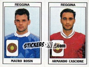 Sticker Mauro Rosin / Armando Cascione - Calciatori 1989-1990 n. 481 - Panini
